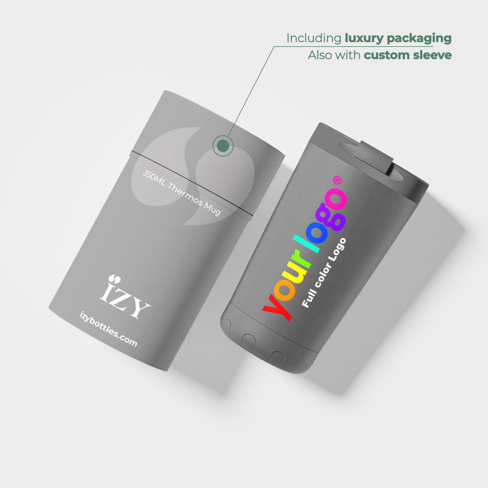 Thermosbeker / Koffiebeker - Grijs - 350 ml