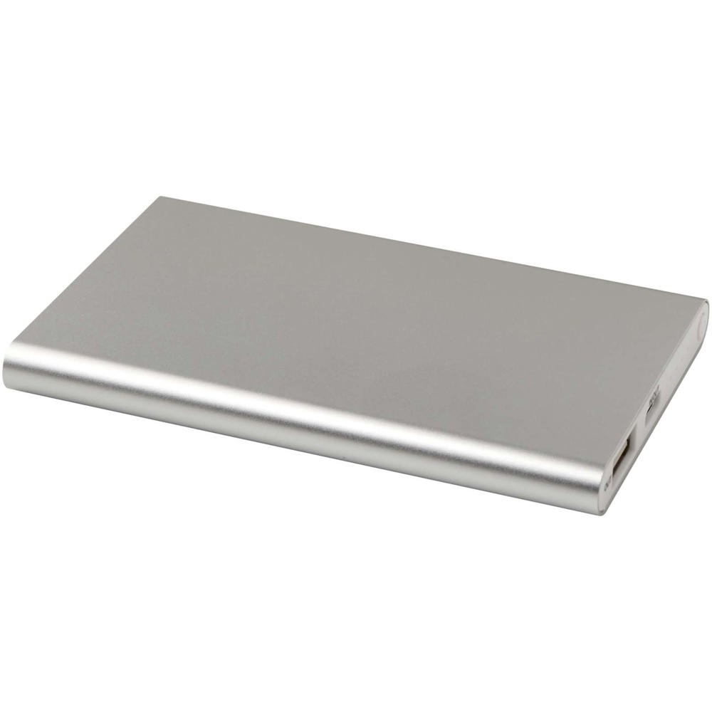 Pep type-C powerbank van 4000 mAh van gerecycled aluminium - zilver