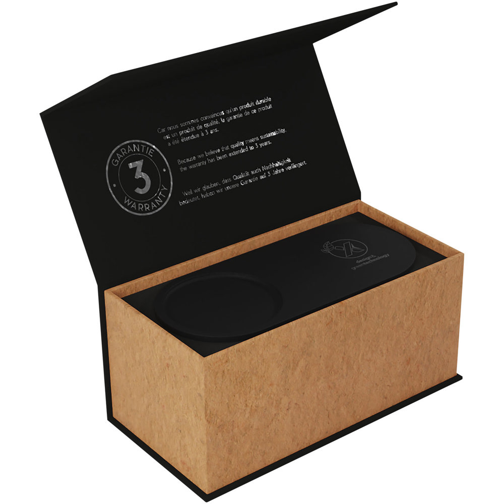 SCX.design W17 draadloos oplaadstation van 10 W met oplichtend logo en potloodhouder van bamboe