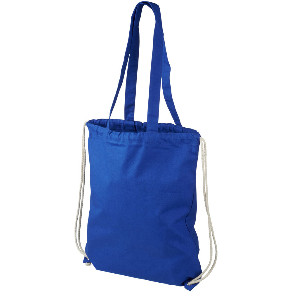 Eliza 240 g/m² katoenen rugzak met trekkoordsluiting 6L - Koningsblauw