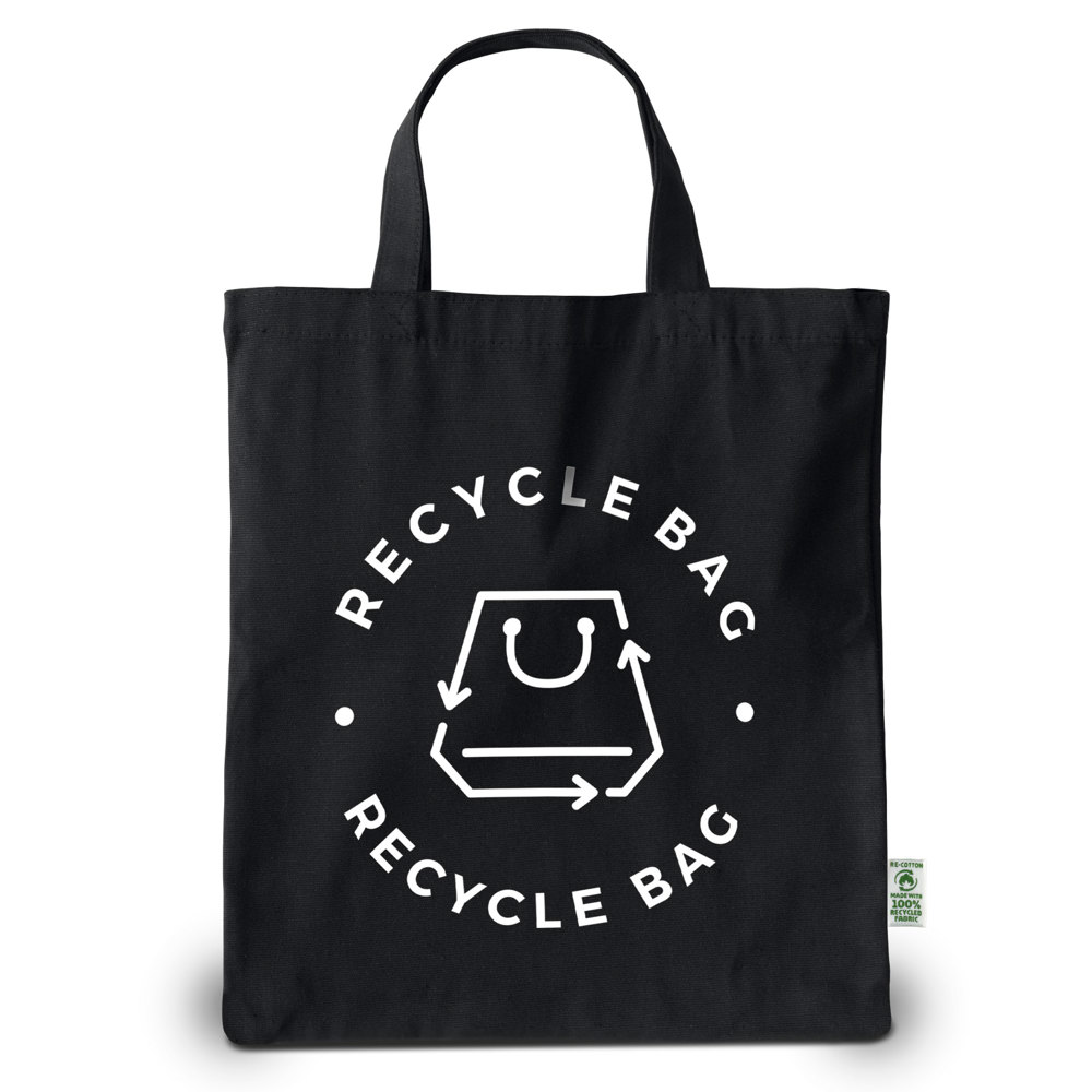 TRIER – Tas gemaakt van zwaar gerecycled katoen met korte handvatten
