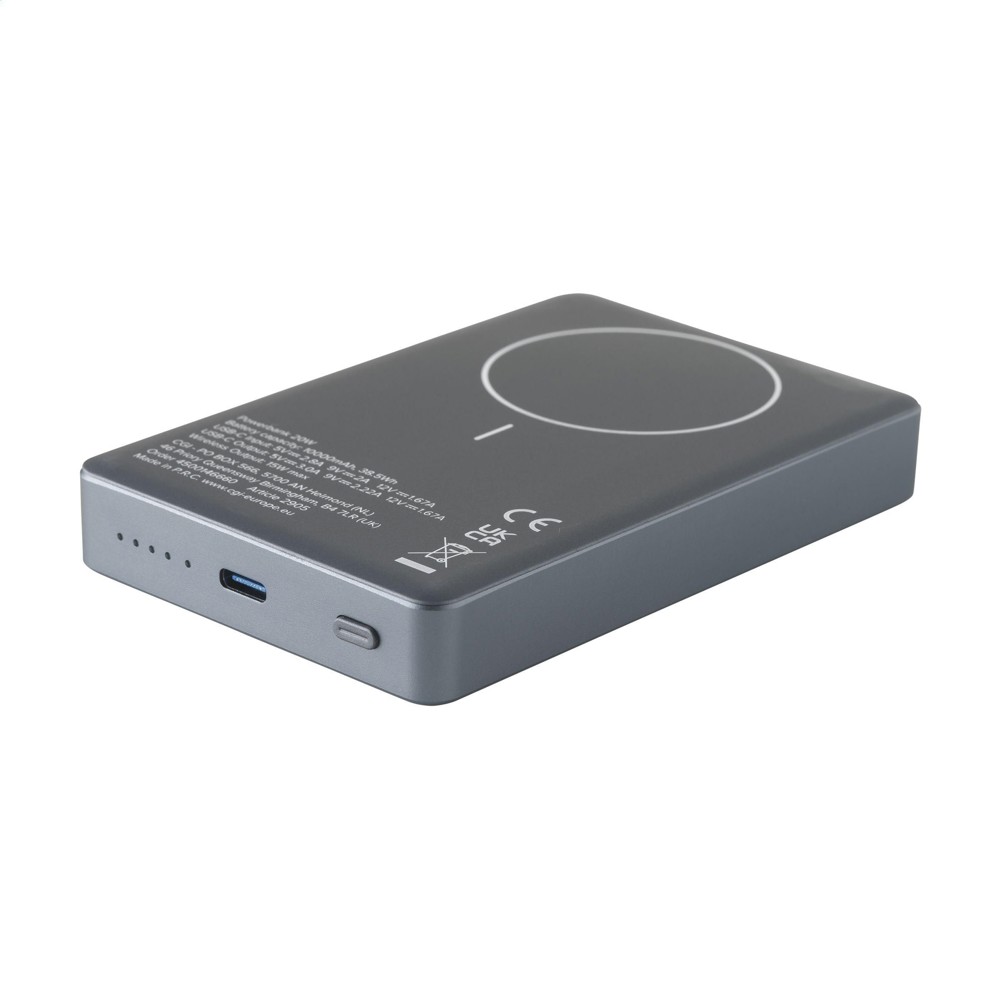 Wireless RCS Recycled Alu Magsafe Powerbank 10000 - nordic blue (± PMS 5425C)