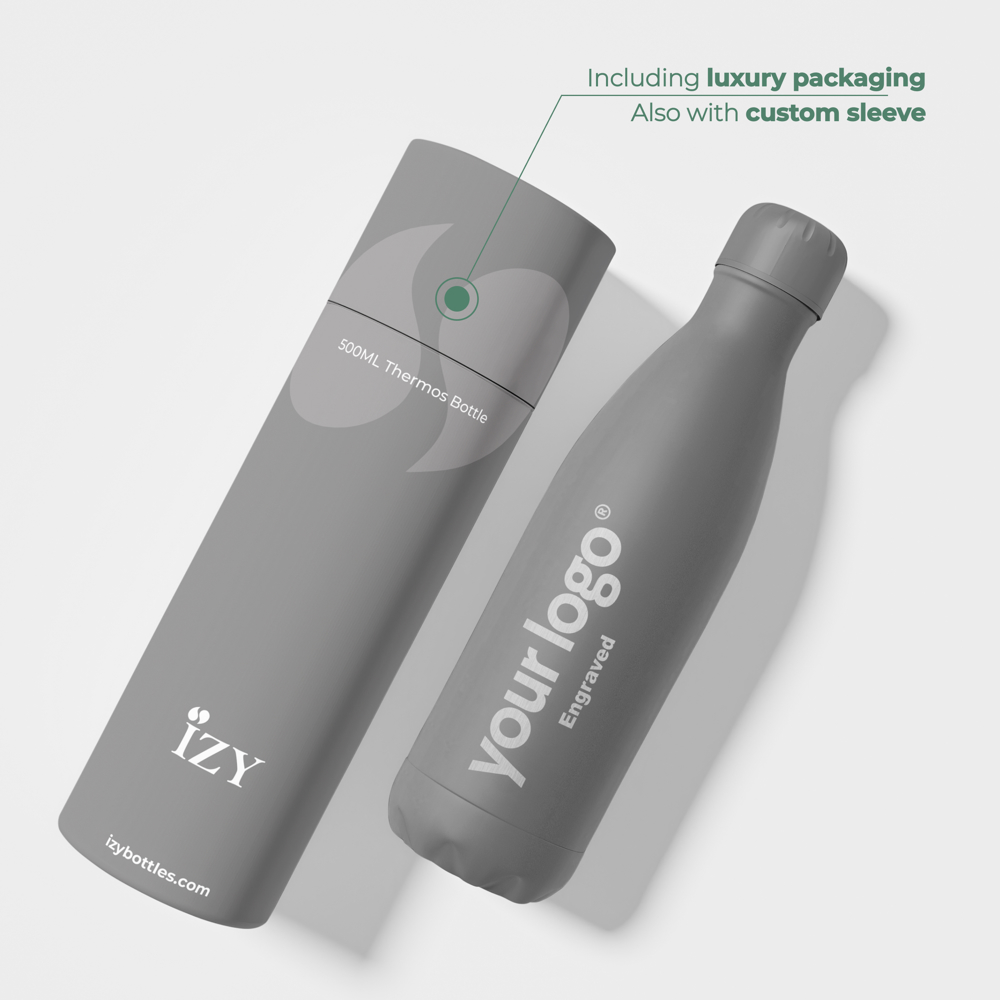 Thermosfles / Drinkfles - Grijs - 500 ml