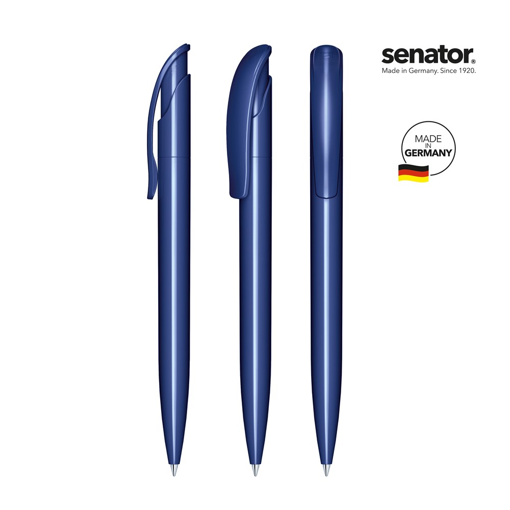 senator® Challenger Polished  retractable pen - blauw 2757