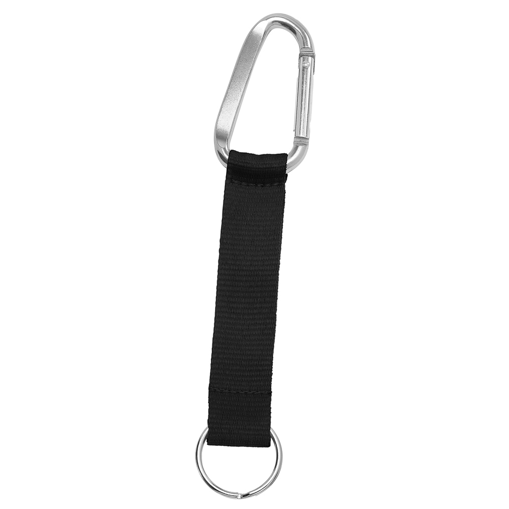Korte keycord "Duo" - zwart/zilver