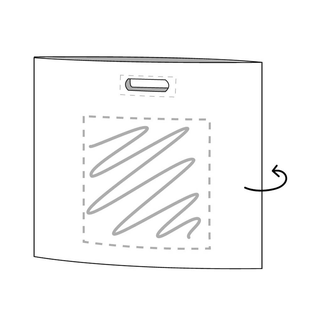 Plastic tas, 61 x 45 x 7,5 cm, 48 micron, mdpe, stanshandvat, 2 zijden