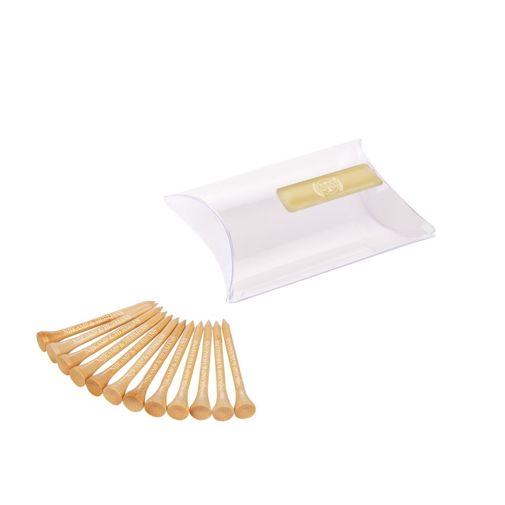 Pillowpack met 12 tees 70 mm - naturel