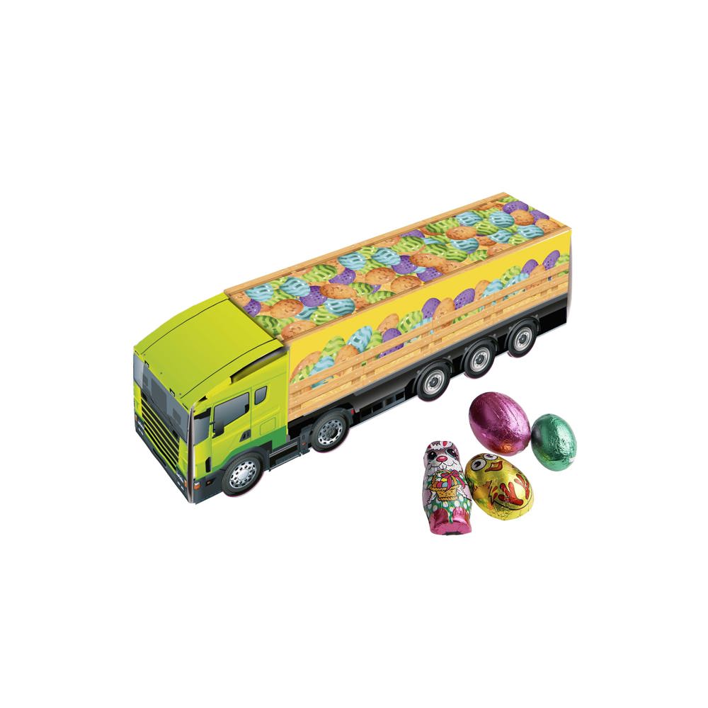 Medium truck met Paas chocolade - Wit
