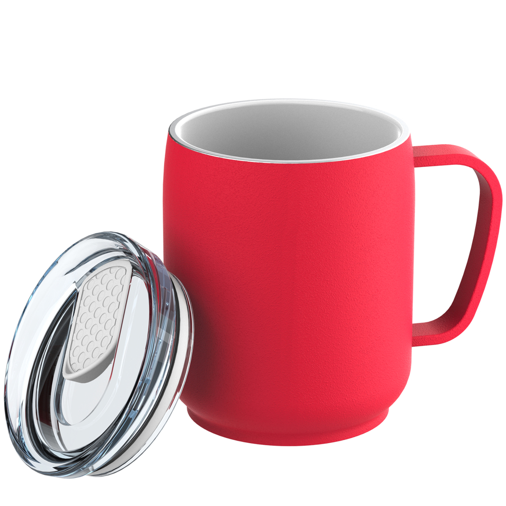 Thermobeker RETUMBLER-myNIZZA CERAMIC - wit, rood, transparant