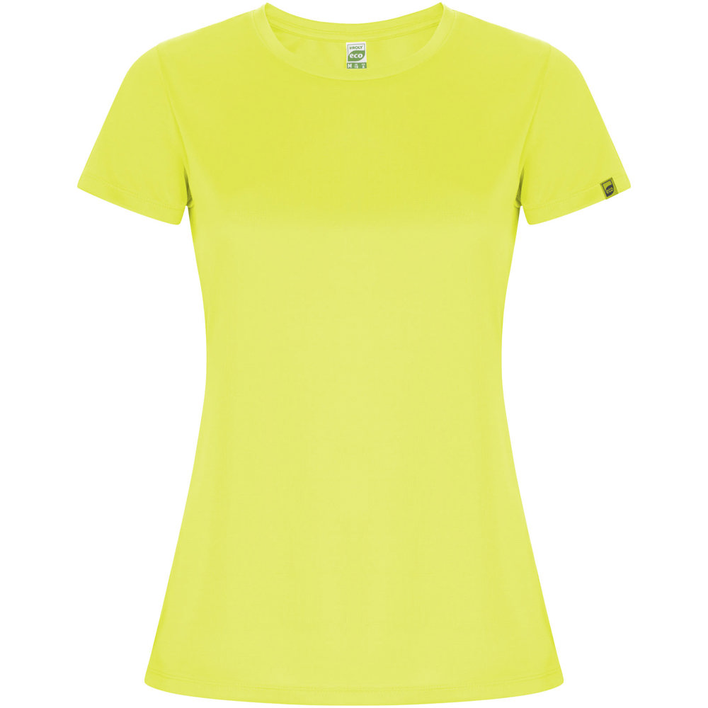 Imola 135 g/m² sportshirt met korte mouwen voor dames - Fluorgeel