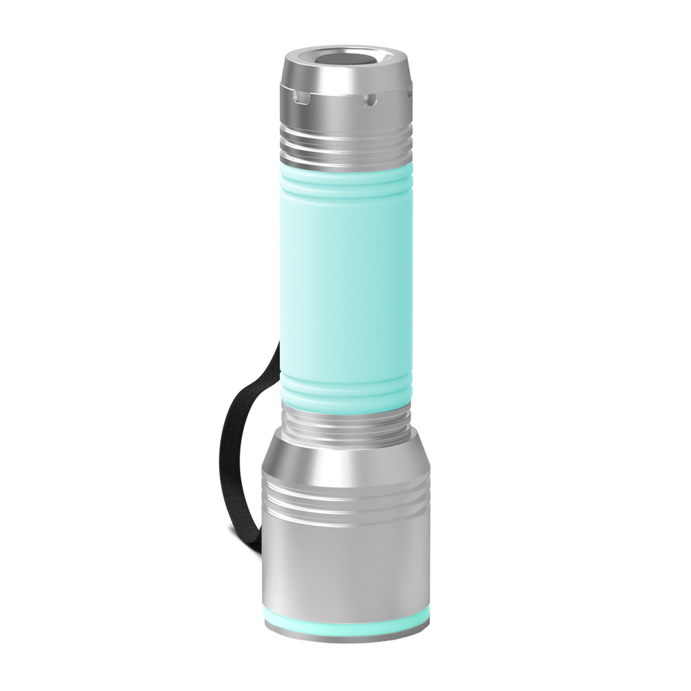 Zaklamp REEVES-myFLASH 700 - zilver, mint