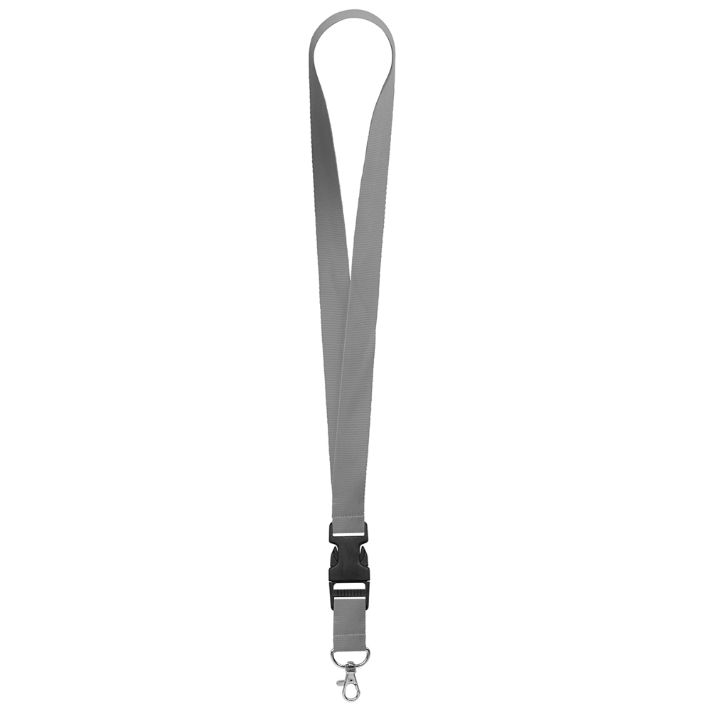 Keycord "standaard", breedte 25 mm - Donkergrijs