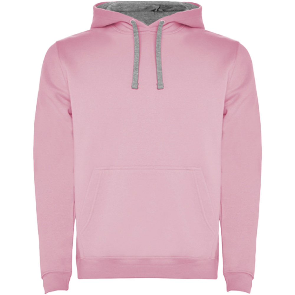 Urban 280 g/m² hoodie voor heren - Lichtroze, Gemêleerd grijs
