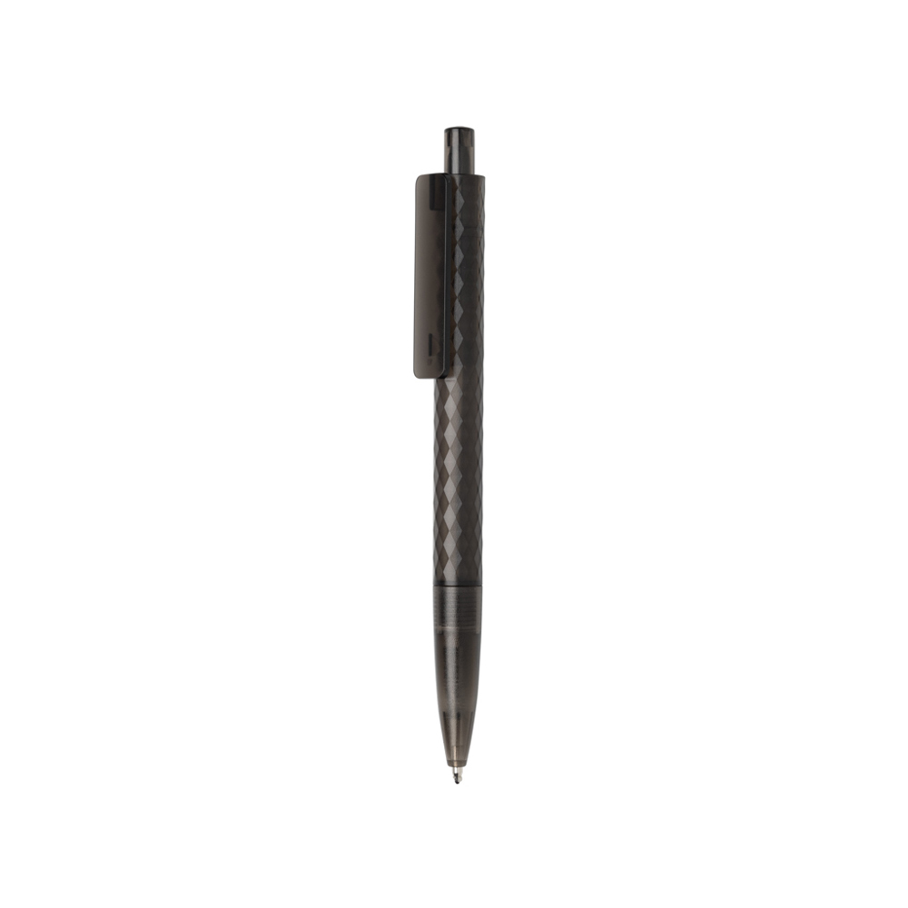 X3 GRS gerecycled PC plastic pen frosted - zwart (± PMS Black)