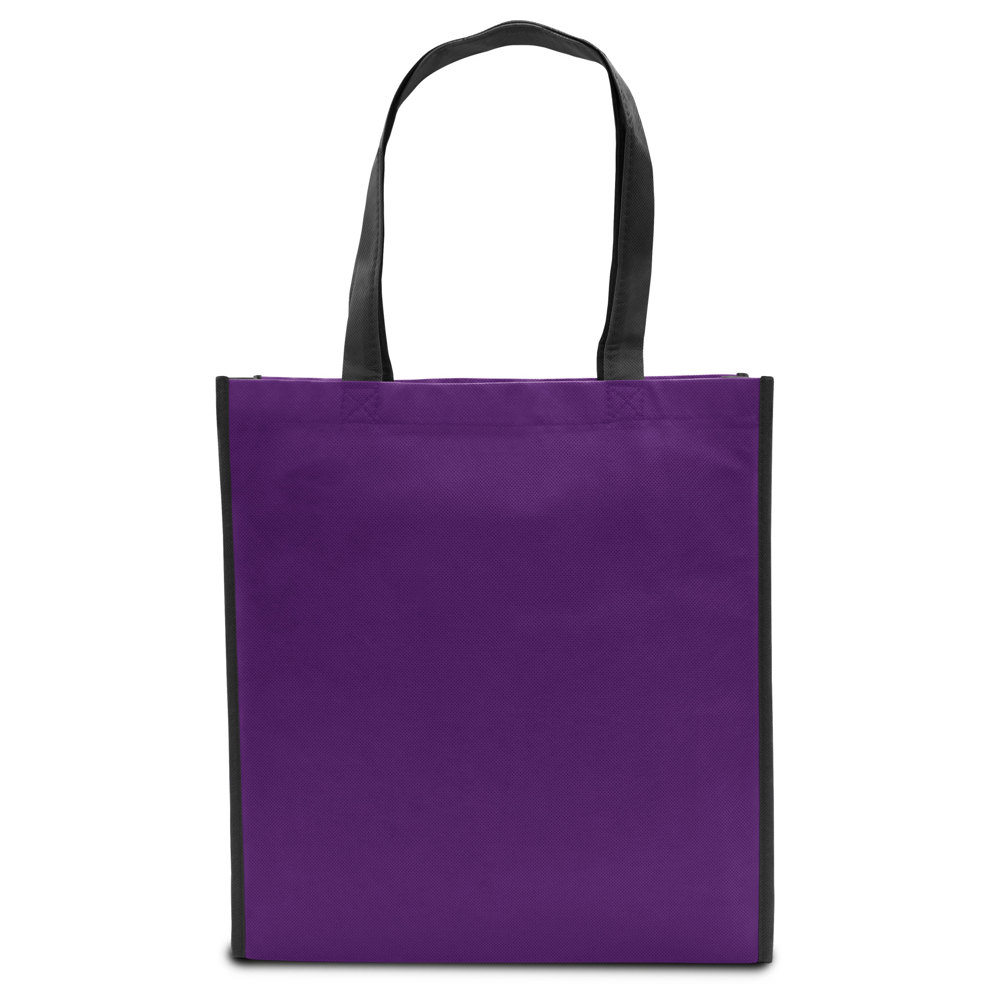 LISBOA – Shopper met bodem- en zijvouw - Paars/Zwart