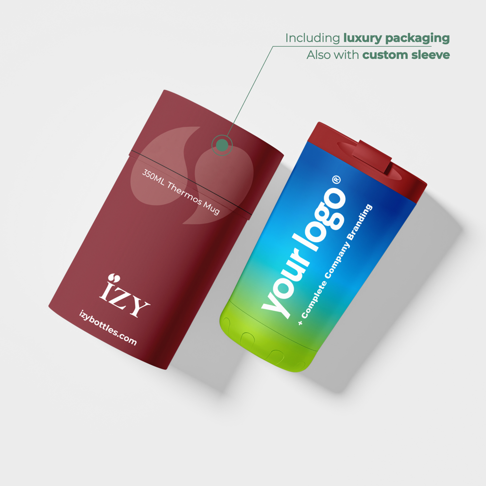 Thermosbeker / Koffiebeker - Rood - 350 ml