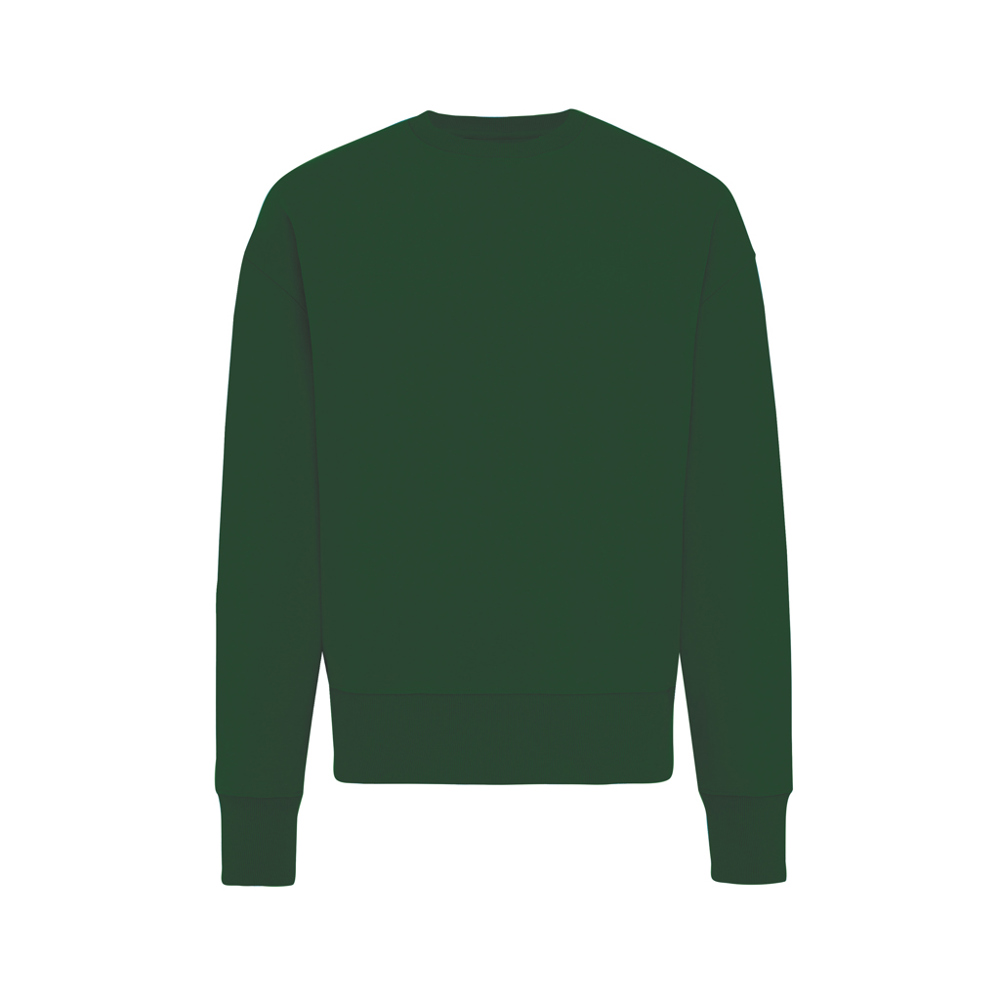 IQONIQ Kruger gerecycled katoen relaxed sweater - forest green (± PMS 19-5920TCX)