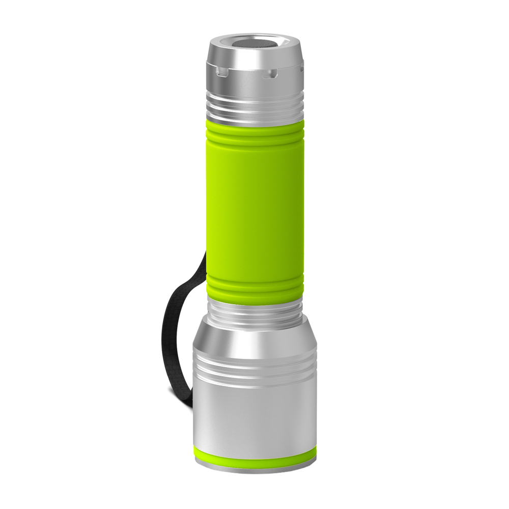 Zaklamp REEVES-myFLASH 700 - zilver, lichtgroen