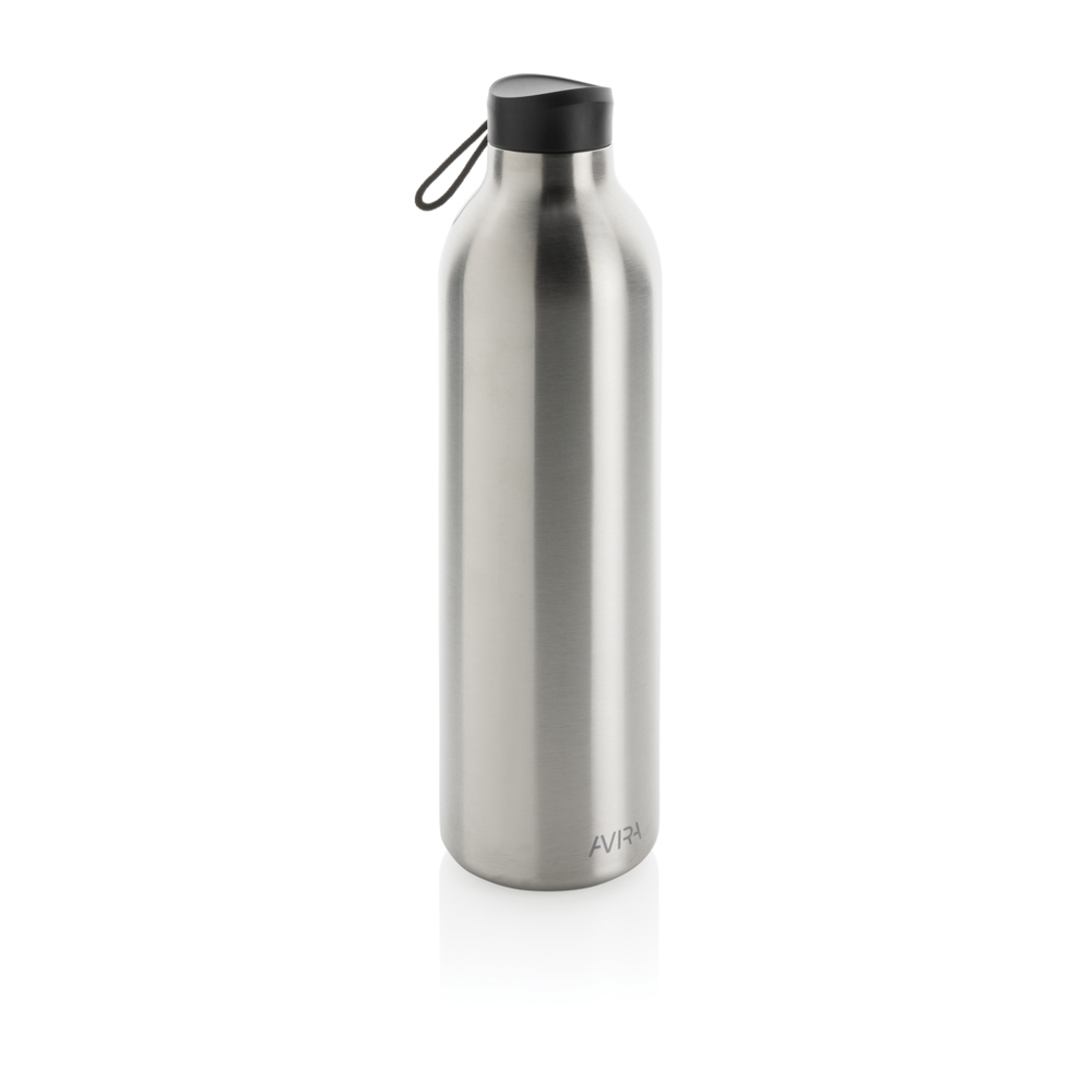 Avira Avior RCS gerecycled roestvrijstalen fles 1L - zilver (± PMS 428)