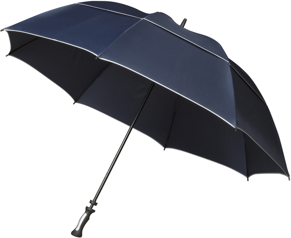 FALCONE - Storm paraplu XXL - Handopening - Windproof -  140 cm - Marine blauw (± PMS 296C)