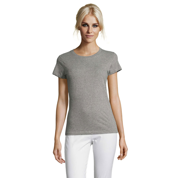 REGENT WOMEN - REGENT dames t-shirt 150g - Grijs Gemeleerd