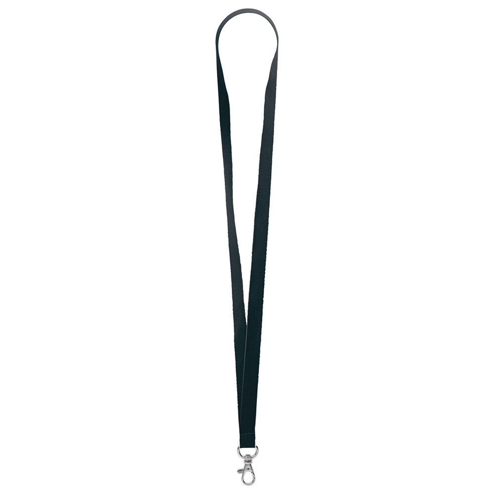 Keycord "standaard", breedte 15 mm - Zwart