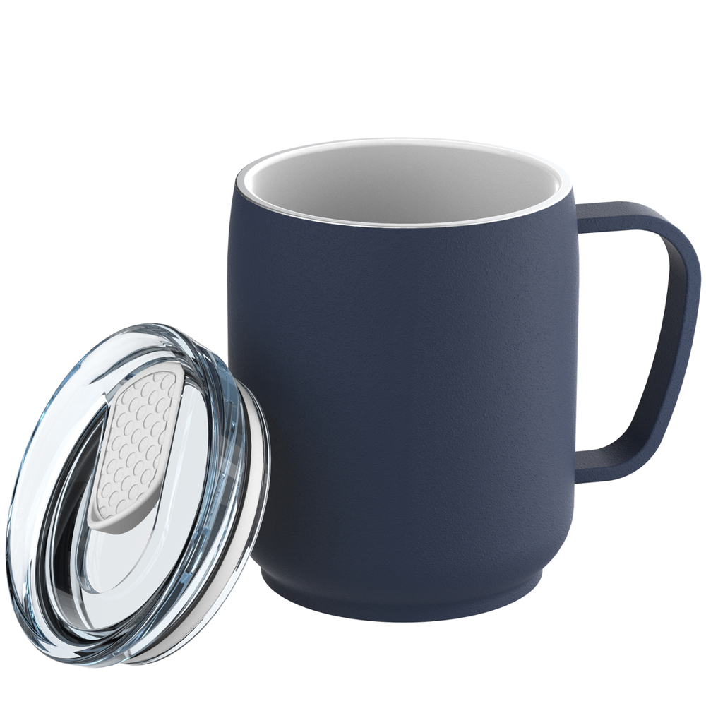 Thermobeker RETUMBLER-myNIZZA CERAMIC - wit, donkerblauw, transparant