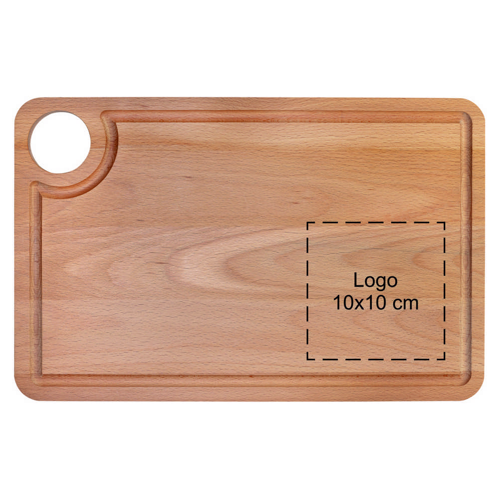 Plank met sapgeul en 'oog' beuken 34x22 cm