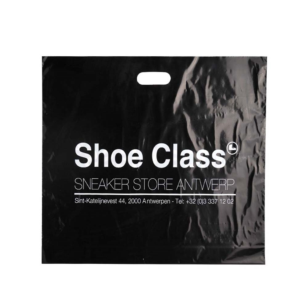 Plastic tas 56 x 45 x 7,5 cm, 48 micron, ldpe, stanshandvat, 2 zijden