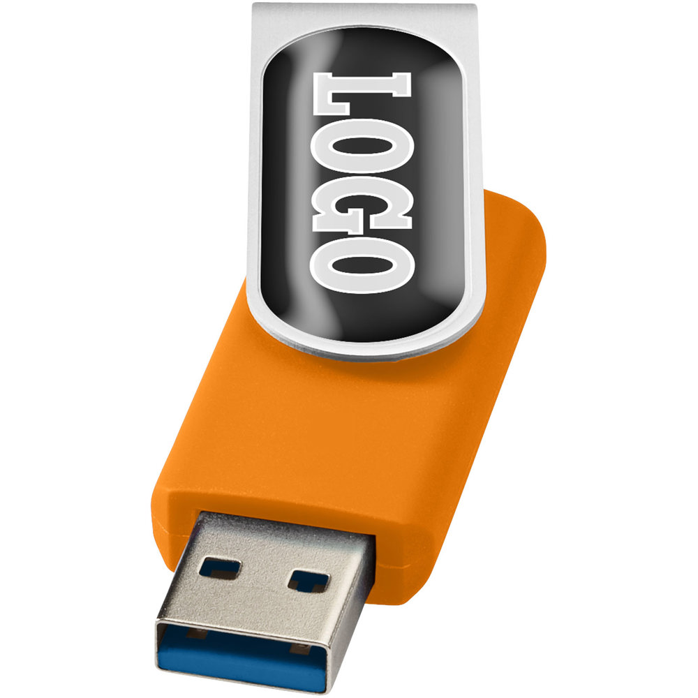 Rotate USB 3.0 met doming - Oranje