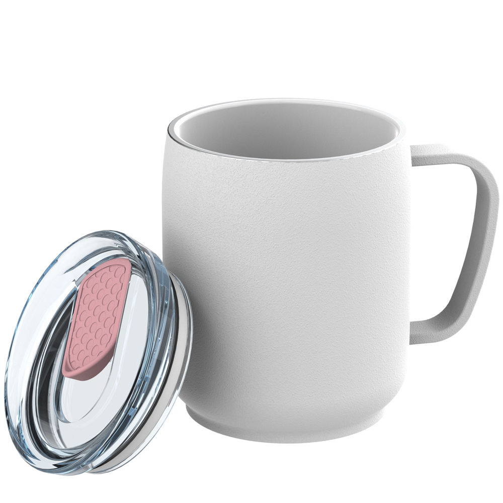 Thermobeker RETUMBLER-myNIZZA CERAMIC - lichtmagenta, wit, transparant