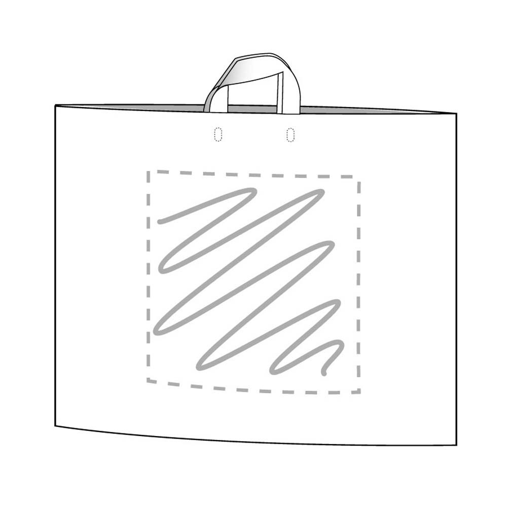 Plastic tas, 74 x 51 x 7,5 cm, 48 micron, mdpe, lushandvat, 2 zijden