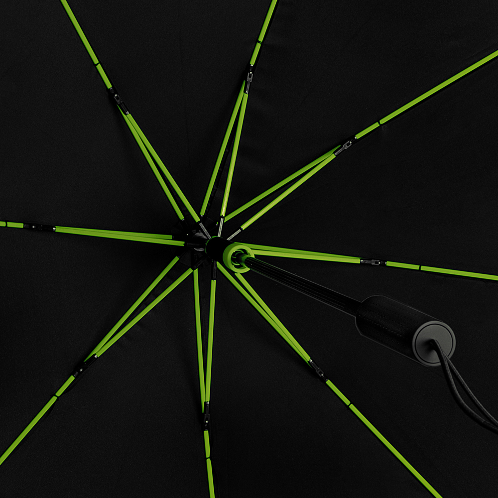 STORMaxi - Arodynamische stormparaplu - Handopening - Windproof -  92 cm - Zwart / Lime groen