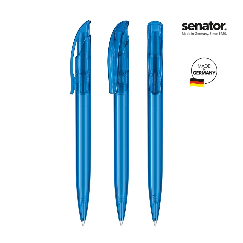 senator® Challenger Clear  retractable pen - blauw 2935