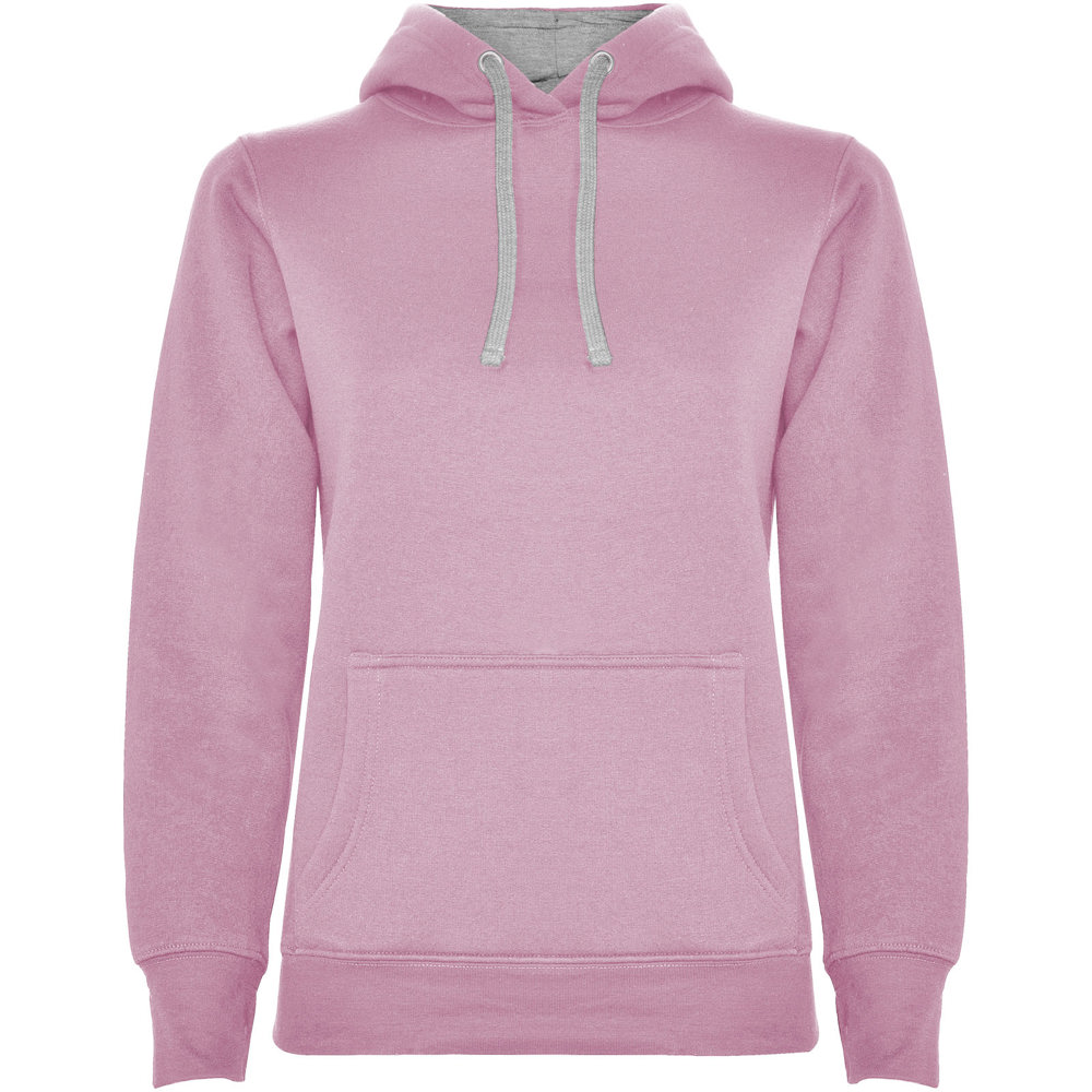 Urban 280 g/m² hoodie voor dames - Lichtroze, Gemêleerd grijs