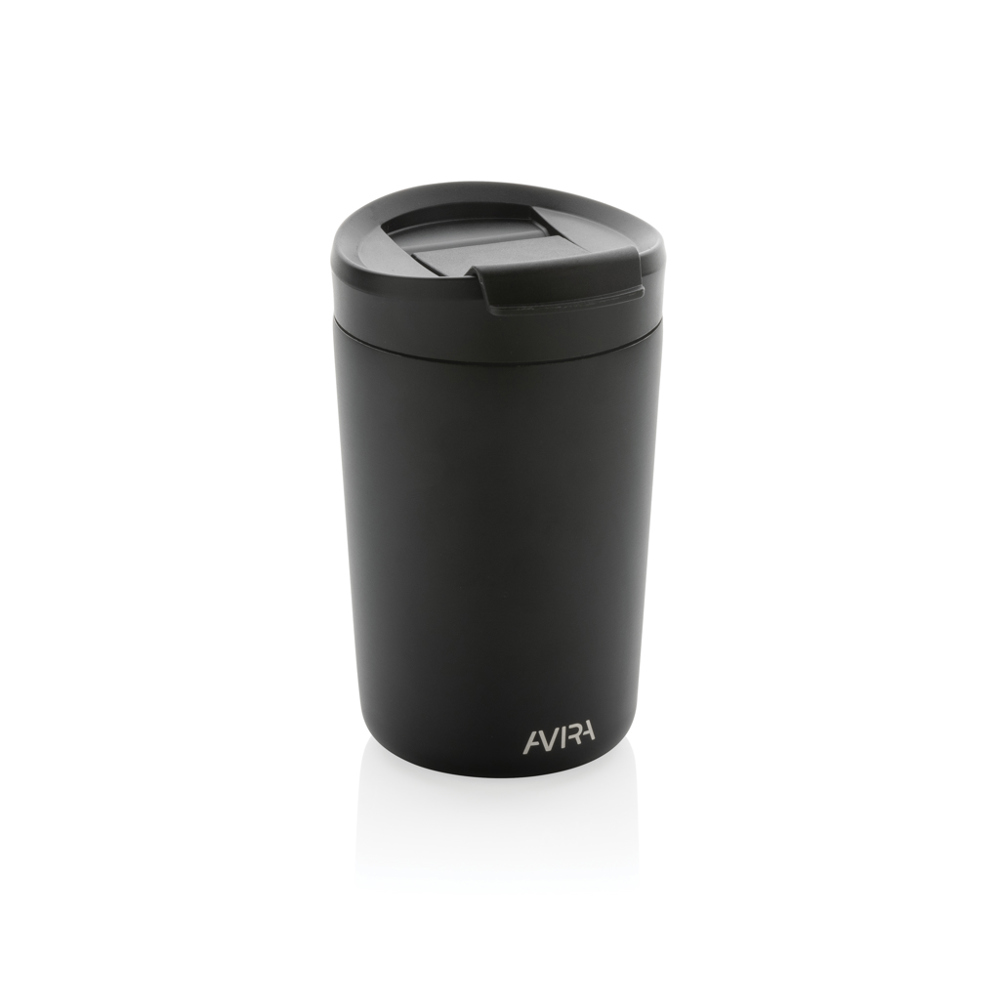 Avira Alya RCS gerecycled roestvrijstalen beker 300ML - zwart (± PMS Black)