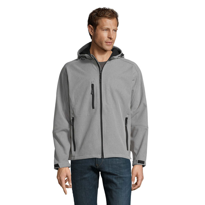 REPLAY MEN - REPLAY HEREN SOFTSHELL - Grijs Gemeleerd