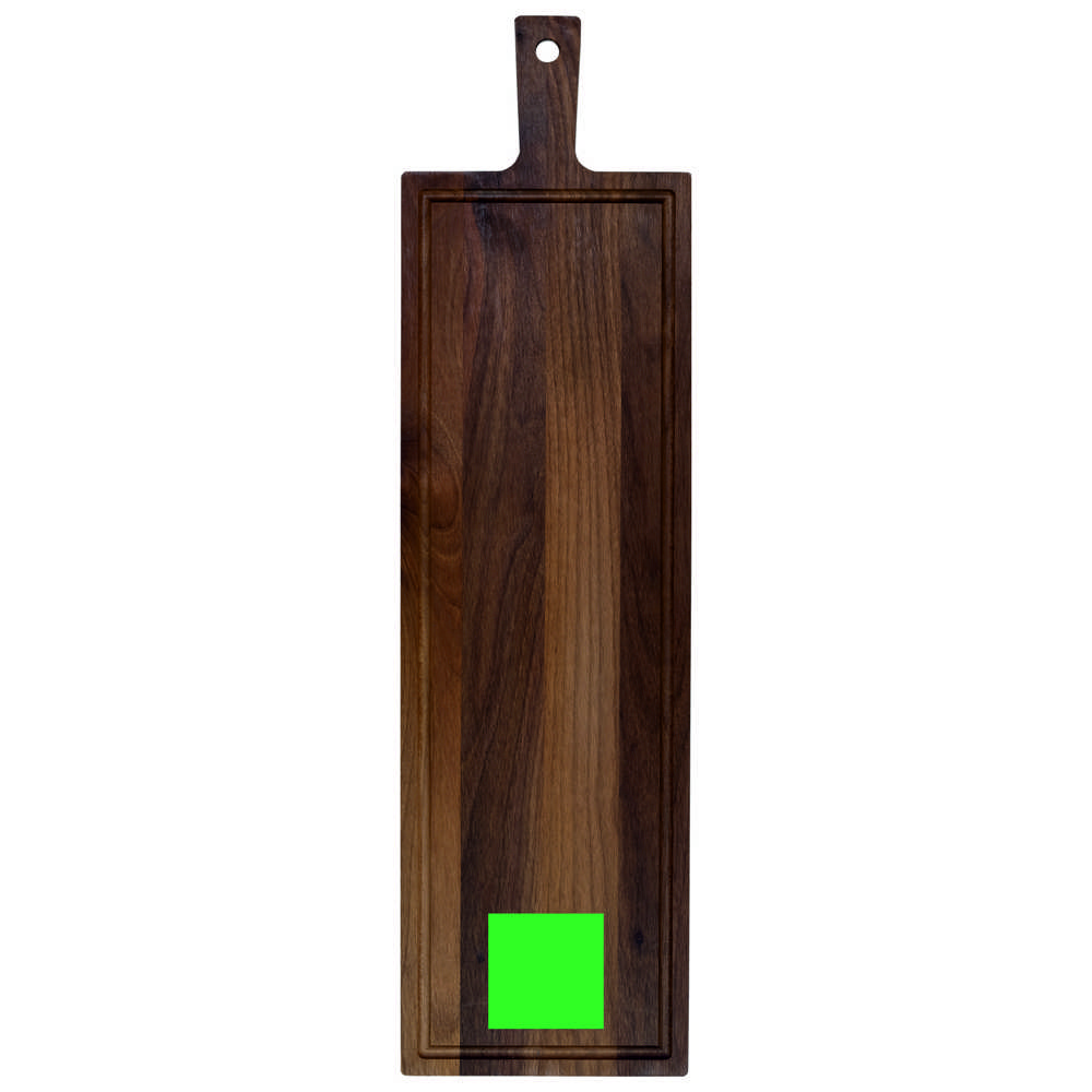 Plank met handvat walnoot 69x19 cm