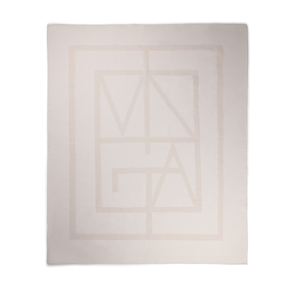 VINGA Monogram GRS deken - gebroken wit (± PMS 11-0604 TPX)
