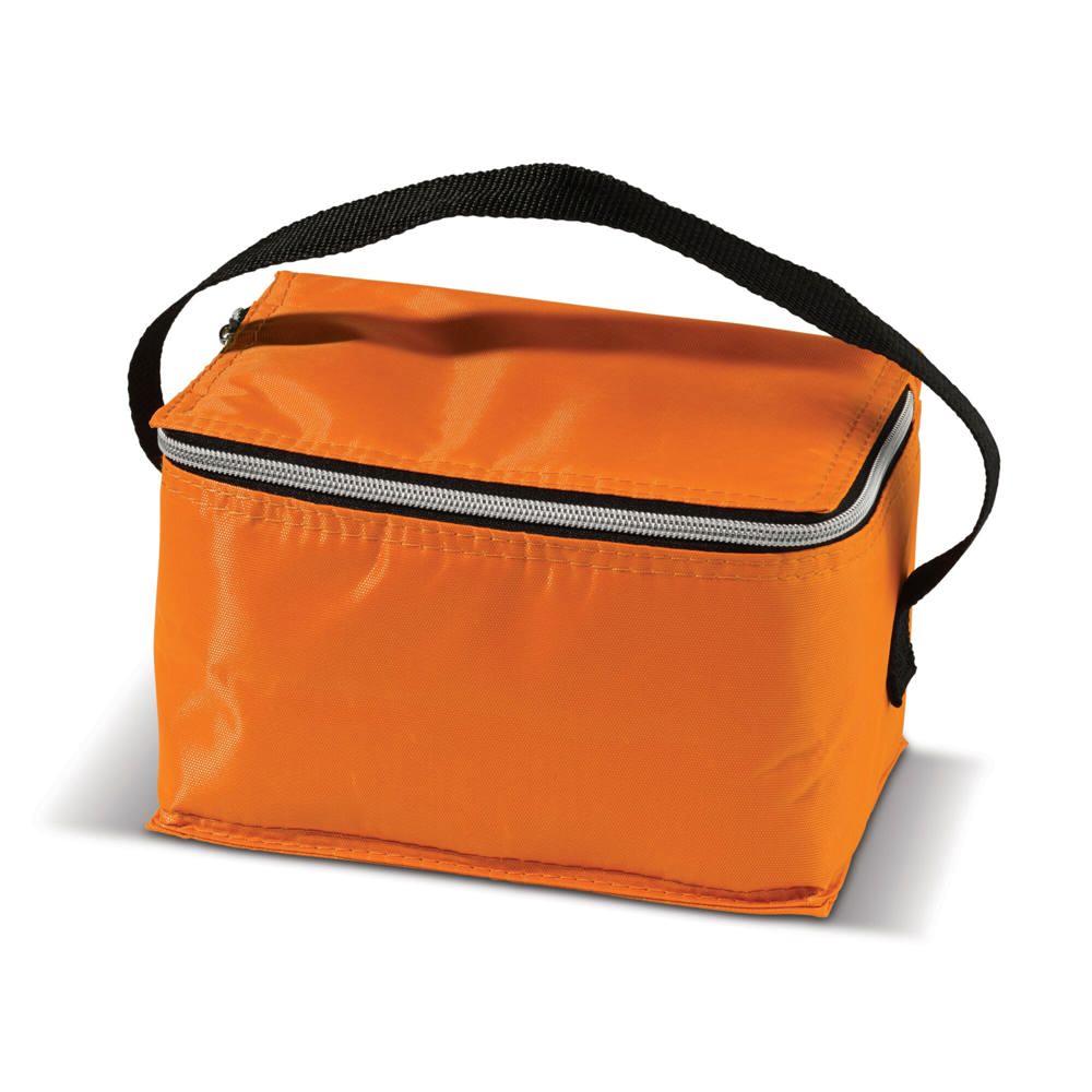 Koeltas met rits klein 20 x 12.5 x 13 cm - Oranje