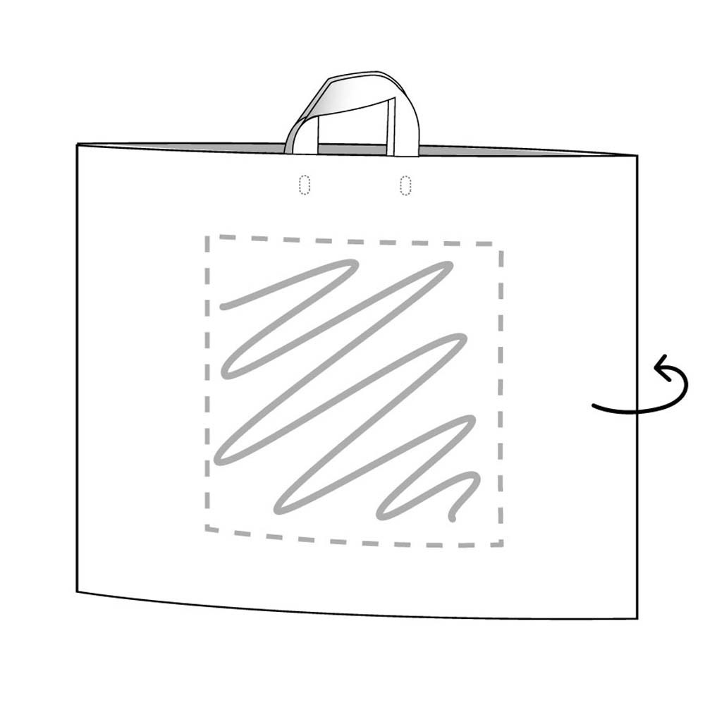 Plastic tas 74 x 51 x 7,5 cm, 48 micron, biologisch afbreekbaar, lushandvat, 2 zijden