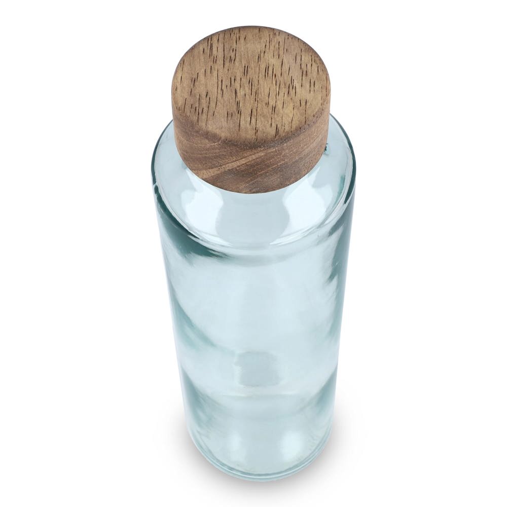InSideOut Gerecyclede glazen Waterfles ReuuZ met houten dop 650 ml