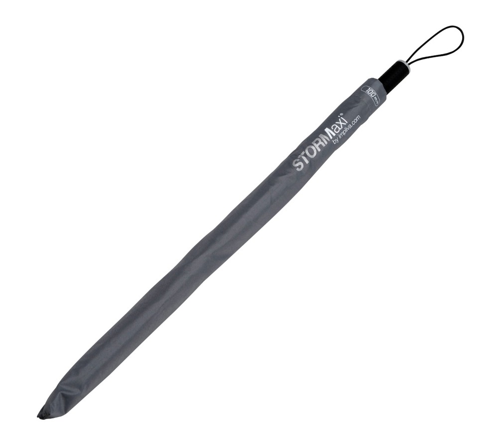 STORMaxi - Arodynamische stormparaplu - Handopening - Windproof -  92 cm - Grijs