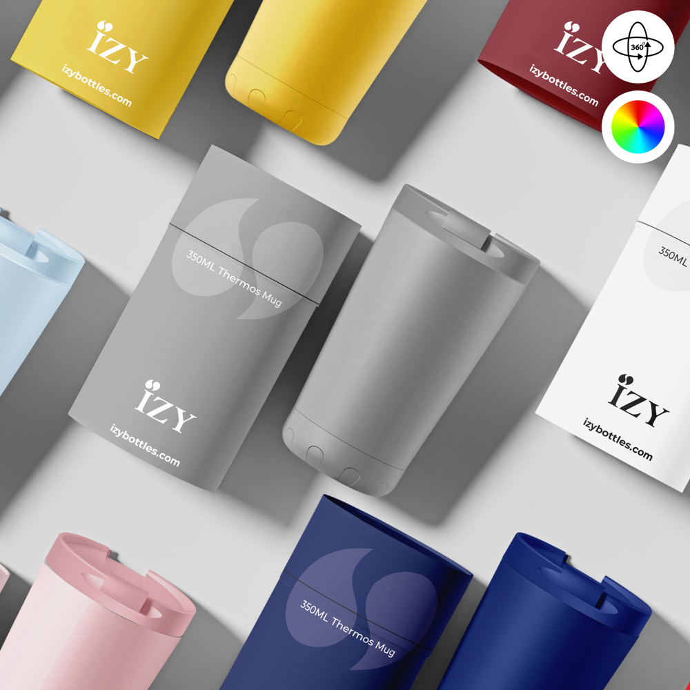 Thermosbeker / Koffiebeker - Grijs - 350 ml