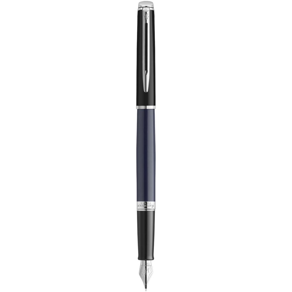 Waterman Hemisphere vulpen met kleurblokken en palladium afwerking (blauwe inkt) - Blauw, Zwart
