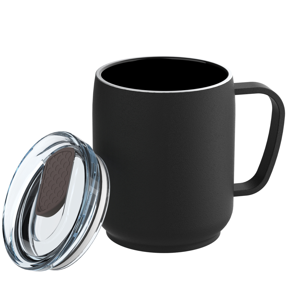 Thermobeker RETUMBLER-myNIZZA CERAMIC - zwart, bruin, transparant