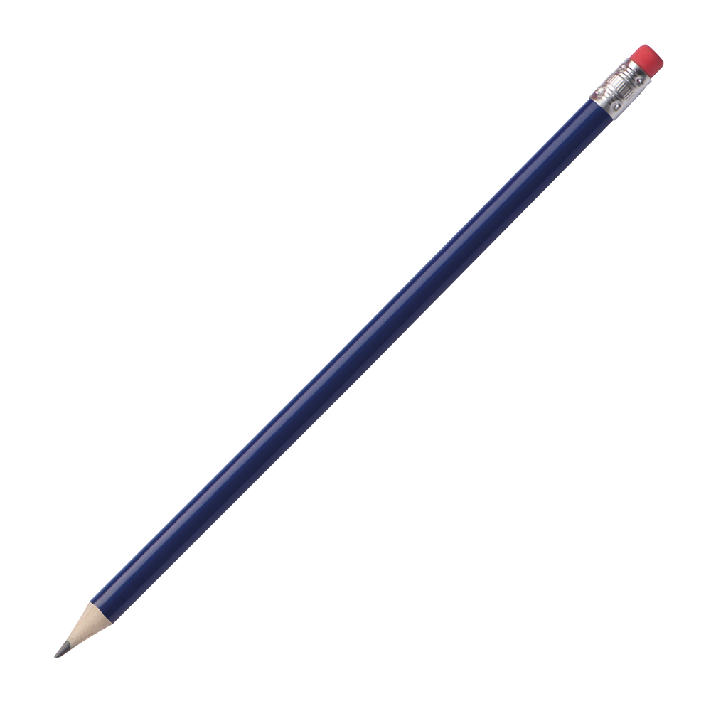 Potlood met gum - Blauw