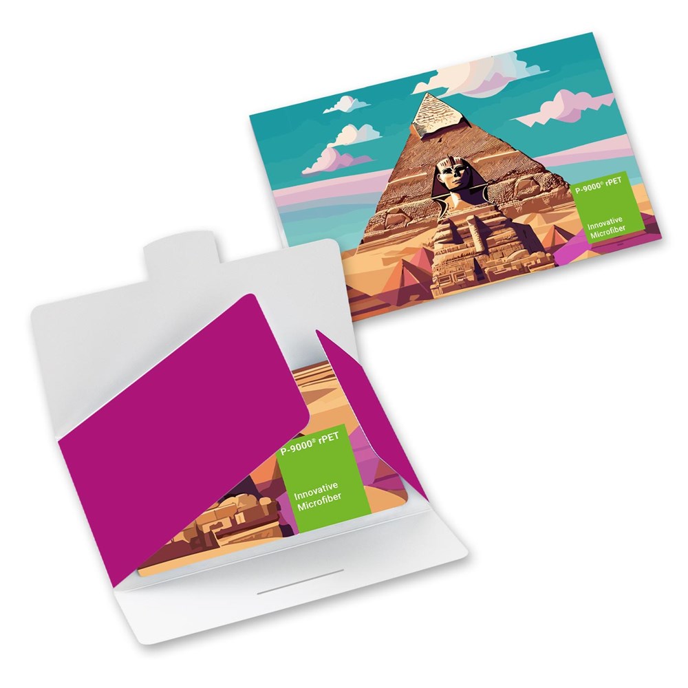 POLYCLEAN rPET displaydoekje 30x20 cm in papieren etui, all-inclusive-pakket