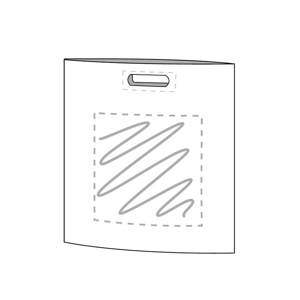 Plastic tas 40 x 45 x 7,5 cm, 48 micron, biologisch afbreekbaar, stanshandvat, 2 zijden