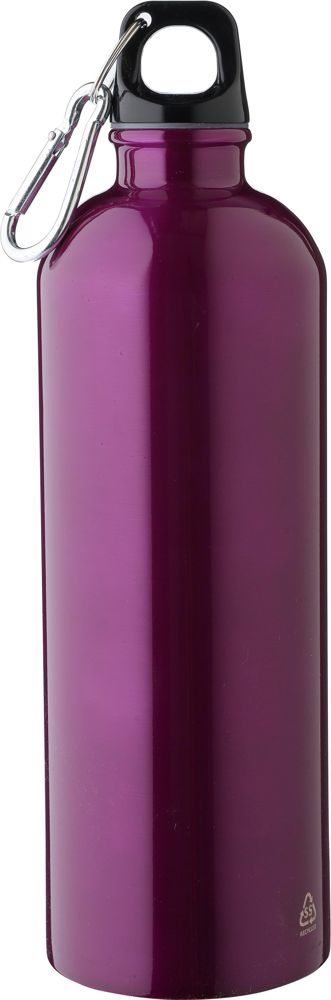 Gerecyclede roestvrijstalen enkelwandige fles (750 ml) Emeric - Paars